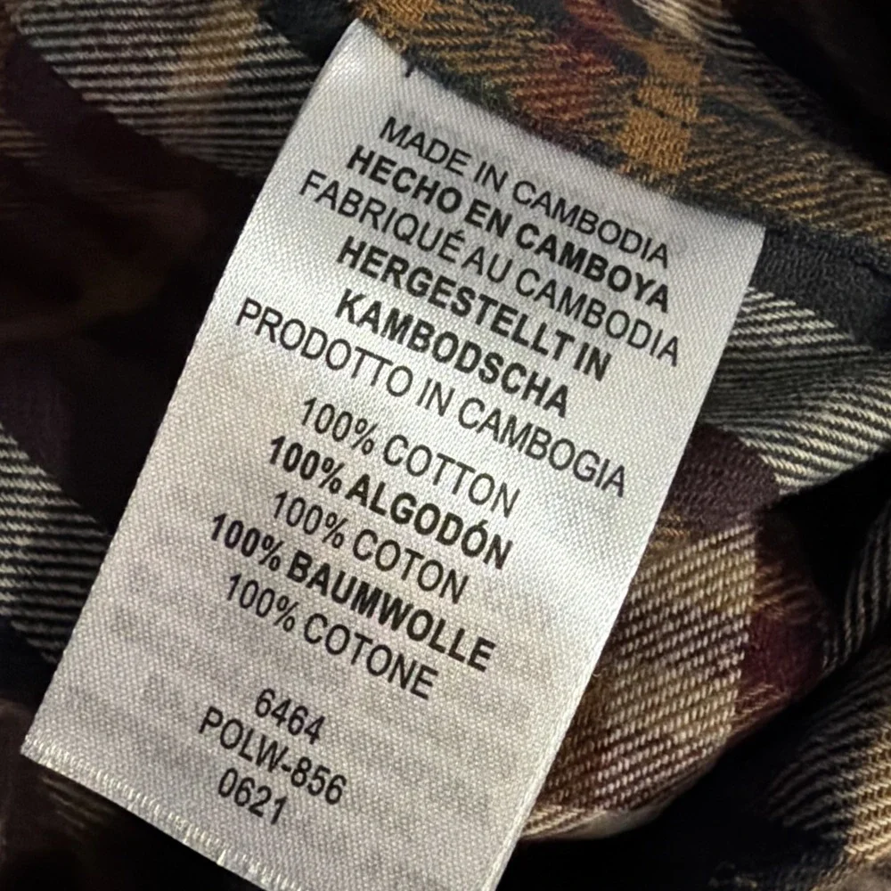 NWT Legendary Whitetails Men's Buck Camp Cedarwood Plaid Flannel Shirt Sz XL